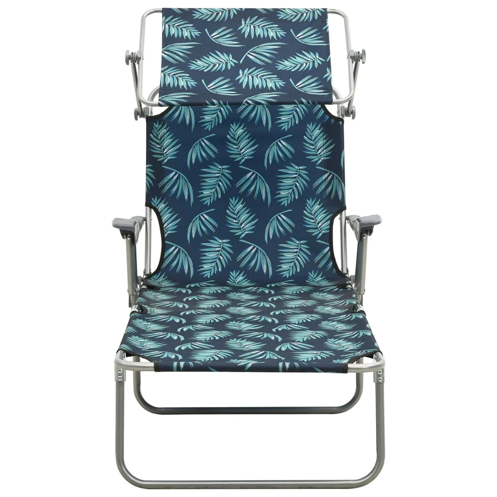 Xavien Outdoor Sun Lounger with Metal Frame in Turquoise