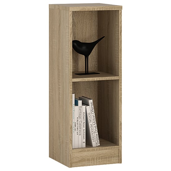 Xeka Low Narrow 1 Shelf Bookcase In Sonama Oak