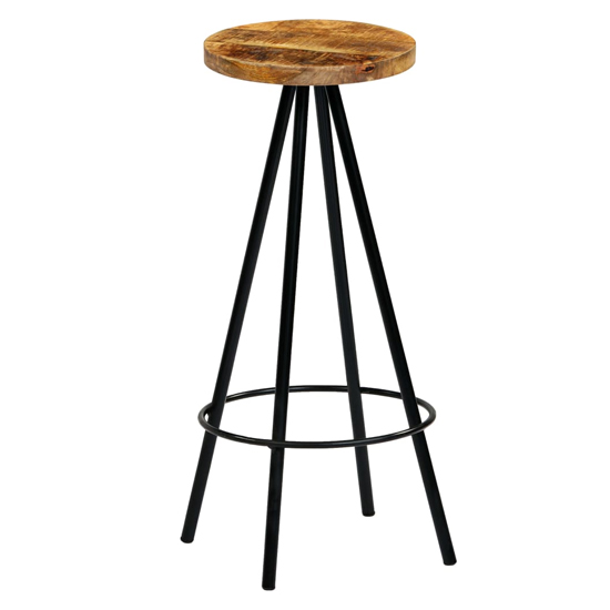 Xena Tractor Wooden Bar Table With 2 Stools In Natural And Red_3