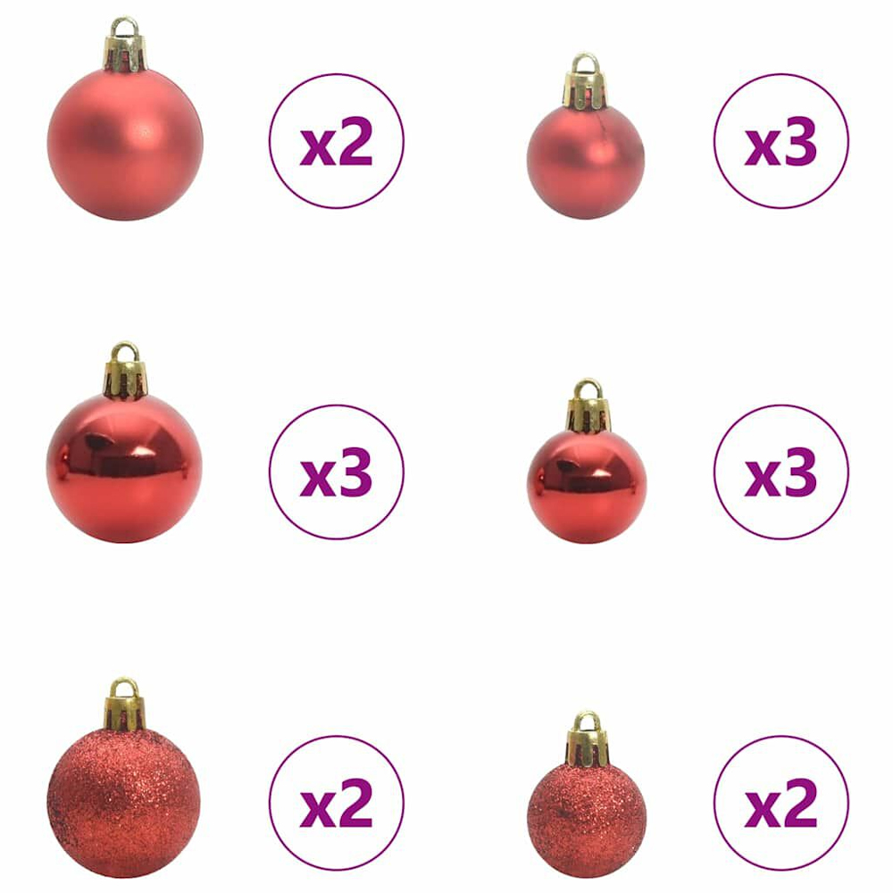 Xenia 150cm Artificial Christmas Tree With LED String And Baubles