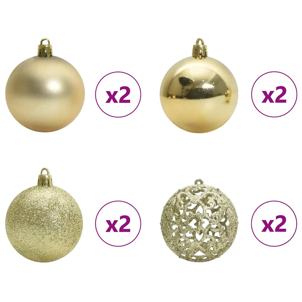 Xenia 150cm Artificial Christmas Tree With LED String And Baubles
