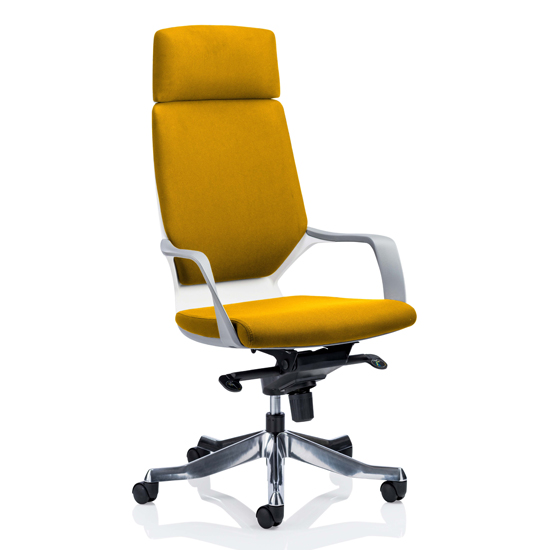 Xenon High Back Headrest Office Chair In Senna Yellow