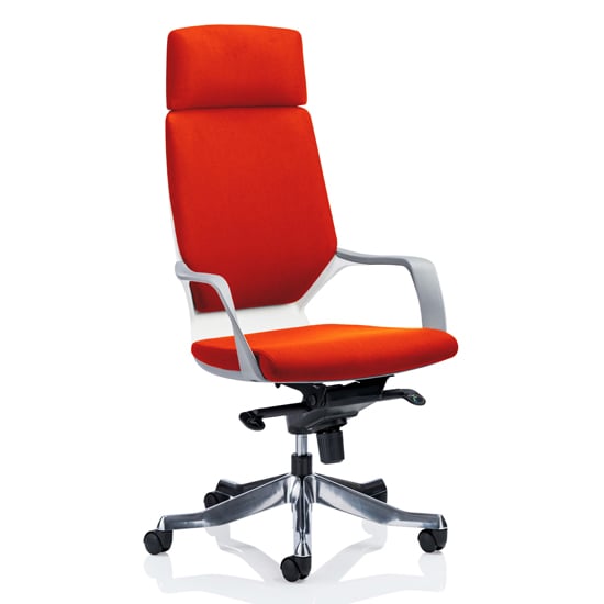 Xenon High Back Headrest Office Chair In Tabasco Red