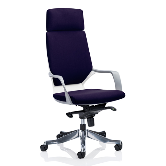 Xenon High Back Headrest Office Chair In Tansy Purple