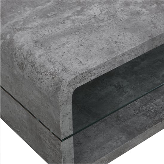 Xono Wooden Coffee Table With Shelf In Concrete Effect_7