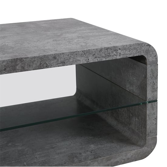 Xono Wooden Coffee Table With Shelf In Concrete Effect_8