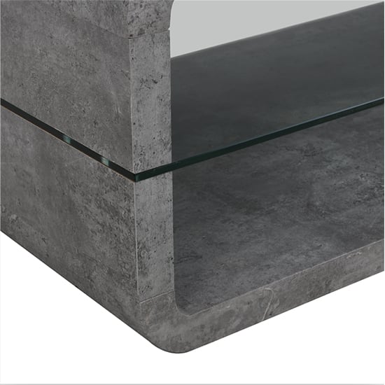 Xono Wooden Coffee Table With Shelf In Concrete Effect_9