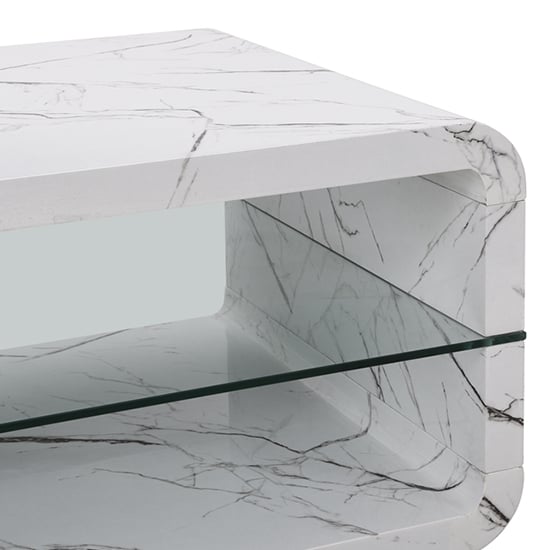 Xono High Gloss Coffee Table With Shelf In Vida Marble Effect_9