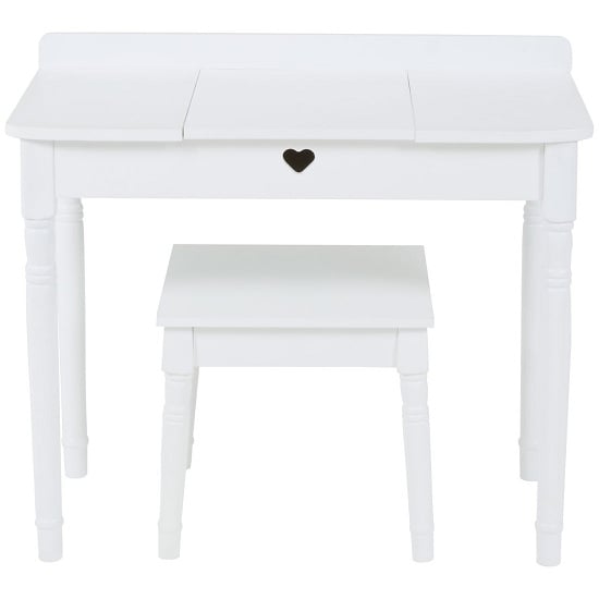 Xyos Children Dressing Table And Chair In White Furniture in Fashion