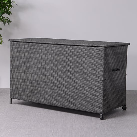 Product photograph of Yael Large Aluminium Cushion Box In Earl Grey Rattan from Furniture in Fashion