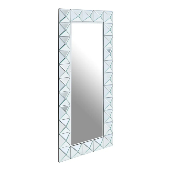 Read more about Yaiza wall mirror rectangular with pyramid edged frame