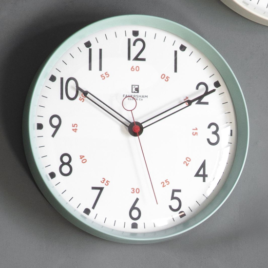 Read more about Yalta round wall clock in aquamarine