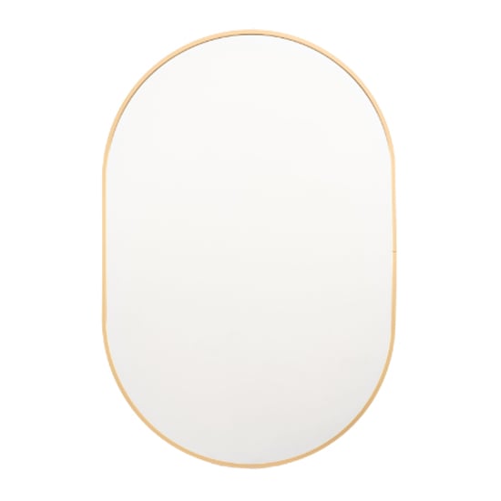 Read more about Yareli small oval wall mirror in gold frame