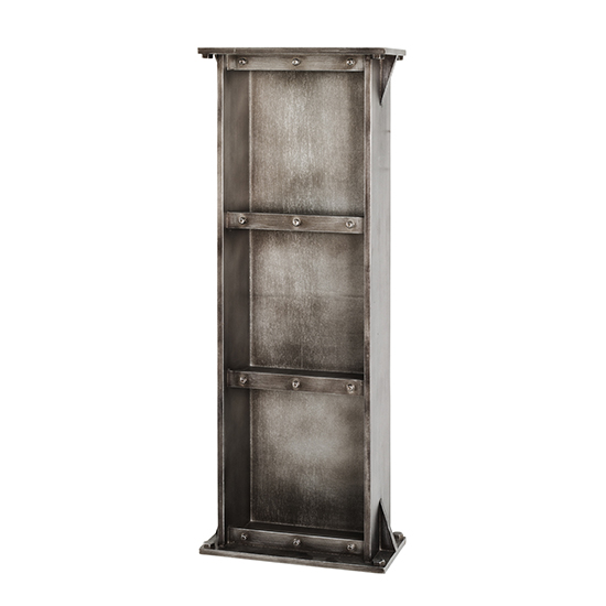 Yates Wooden 3 Shelves Wall Shelf In Anthracite
