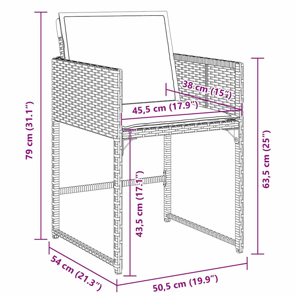 Yavion Garden Poly Rattan 80cm Dining Table with 4 Chairs in Grey