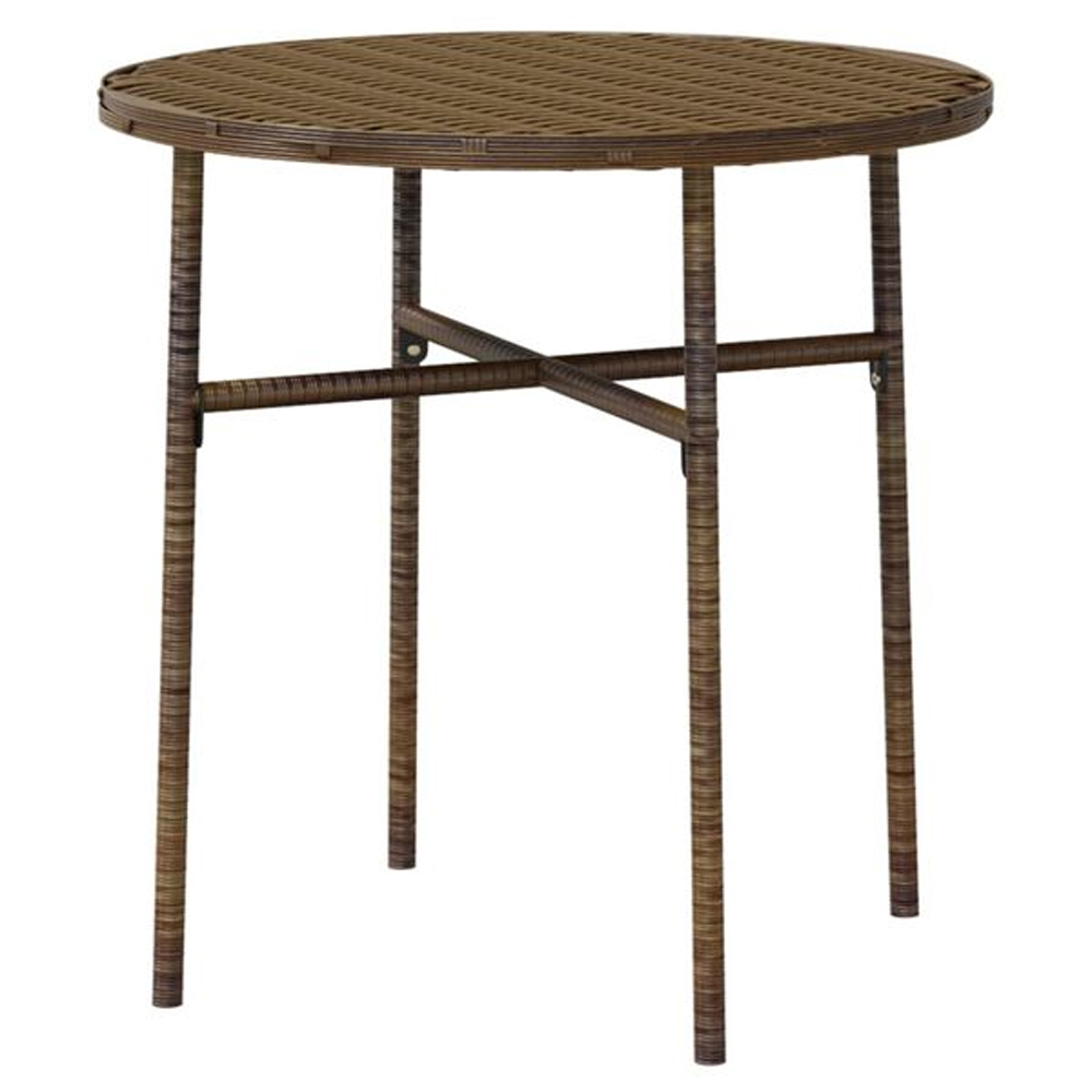 Yaviso Garden Poly Rattan Dining Table with 2 Chairs in Brown