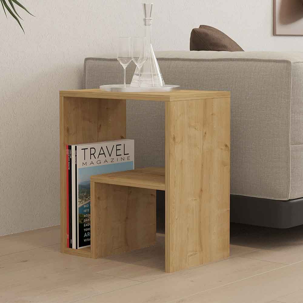 Yepa Wooden Side Table in Sapphire Oak