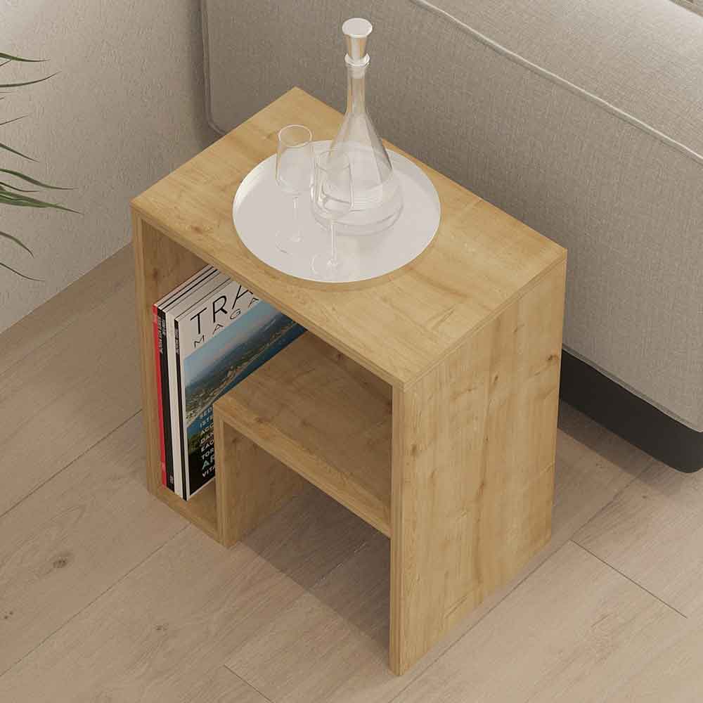 Yepa Wooden Side Table in Sapphire Oak
