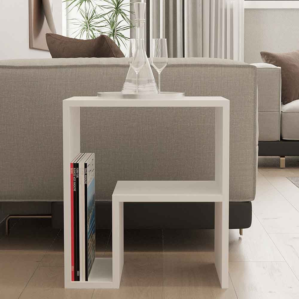 Yepa Wooden Side Table in White