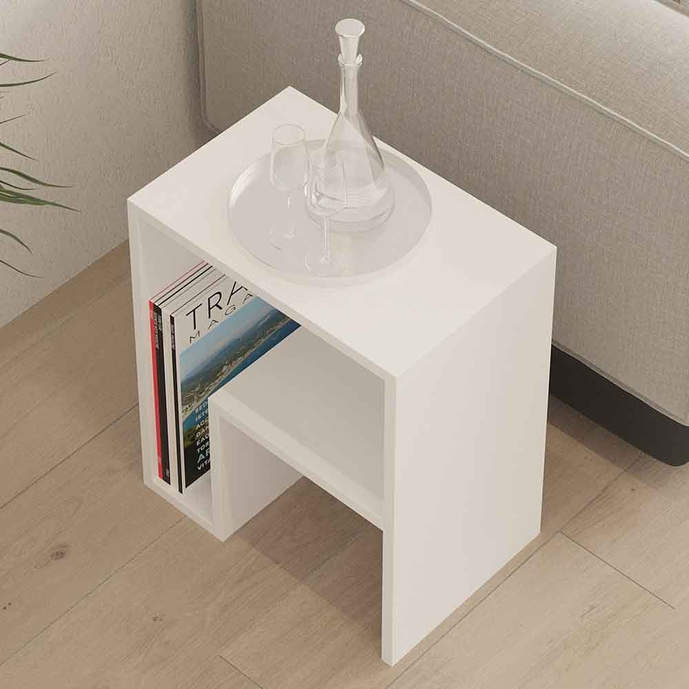 Yepa Wooden Side Table in White