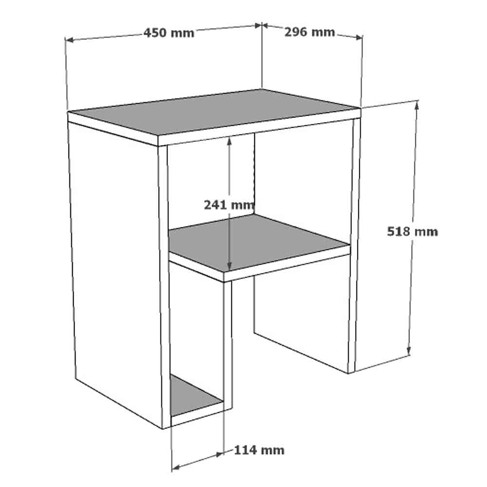 Yepa Wooden Side Table in White