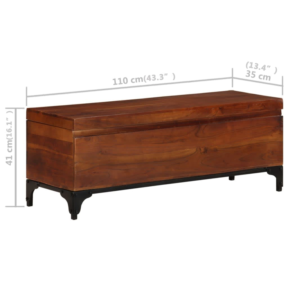 Yerington Wooden Children Storage Box In Brown