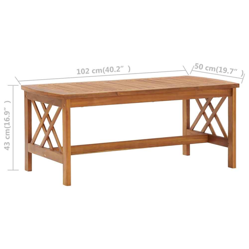 Yerivo Garden Acacia Wood Lounge Set with 4 Amrchairs in Brown