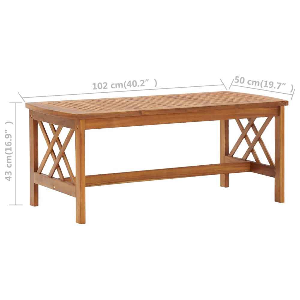Yerivo Garden Acacia Wood Lounge Set in Brown