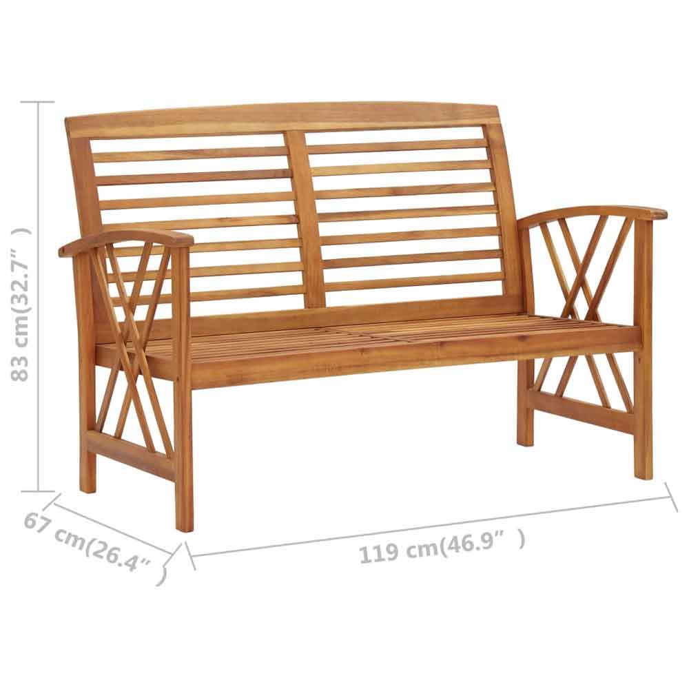 Yerivo Garden Acacia Wood Lounge Set in Brown