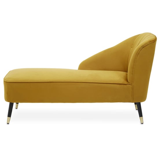 Yette Right Arm Velvet Chaise Lounge Chair In Mustard_2