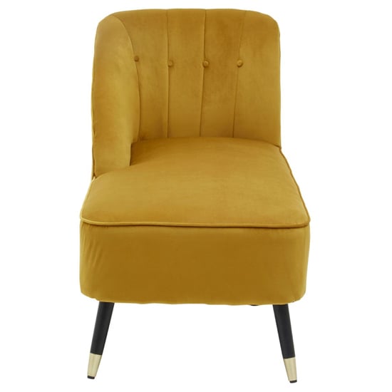 Yette Right Arm Velvet Chaise Lounge Chair In Mustard_3