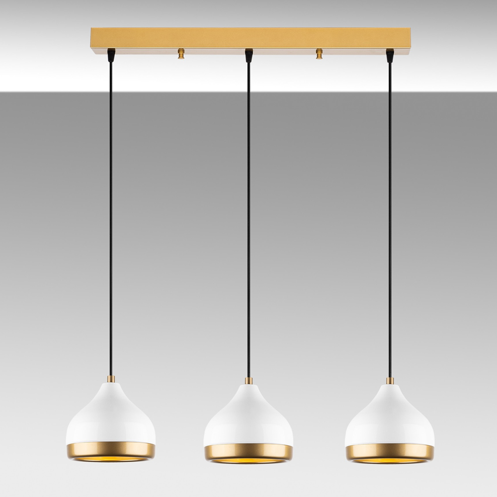 Yildo 3 Light Metal Ceiling Pendant Light in White