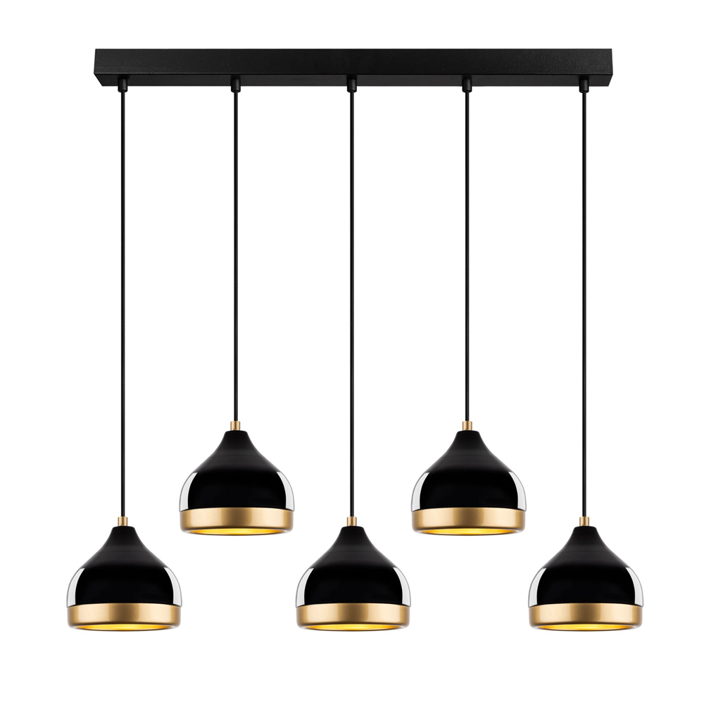 Yildo 5 Light Metal Ceiling Pendant Light in Black