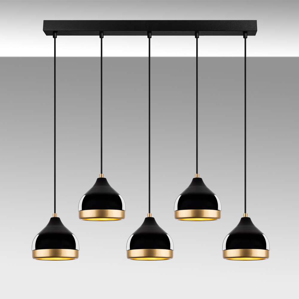 Yildo 5 Light Metal Ceiling Pendant Light in Black