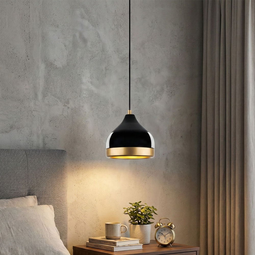 Yildo Metal Ceiling Pendant Light in Black