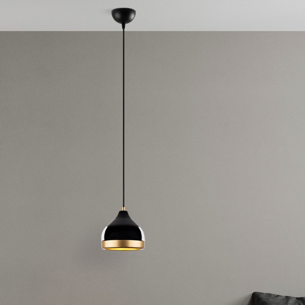 Yildo Metal Ceiling Pendant Light in Black