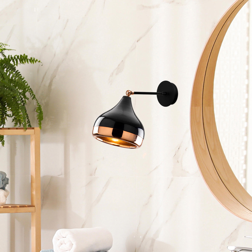 Yildo Metal Wall Light in Black and Copper