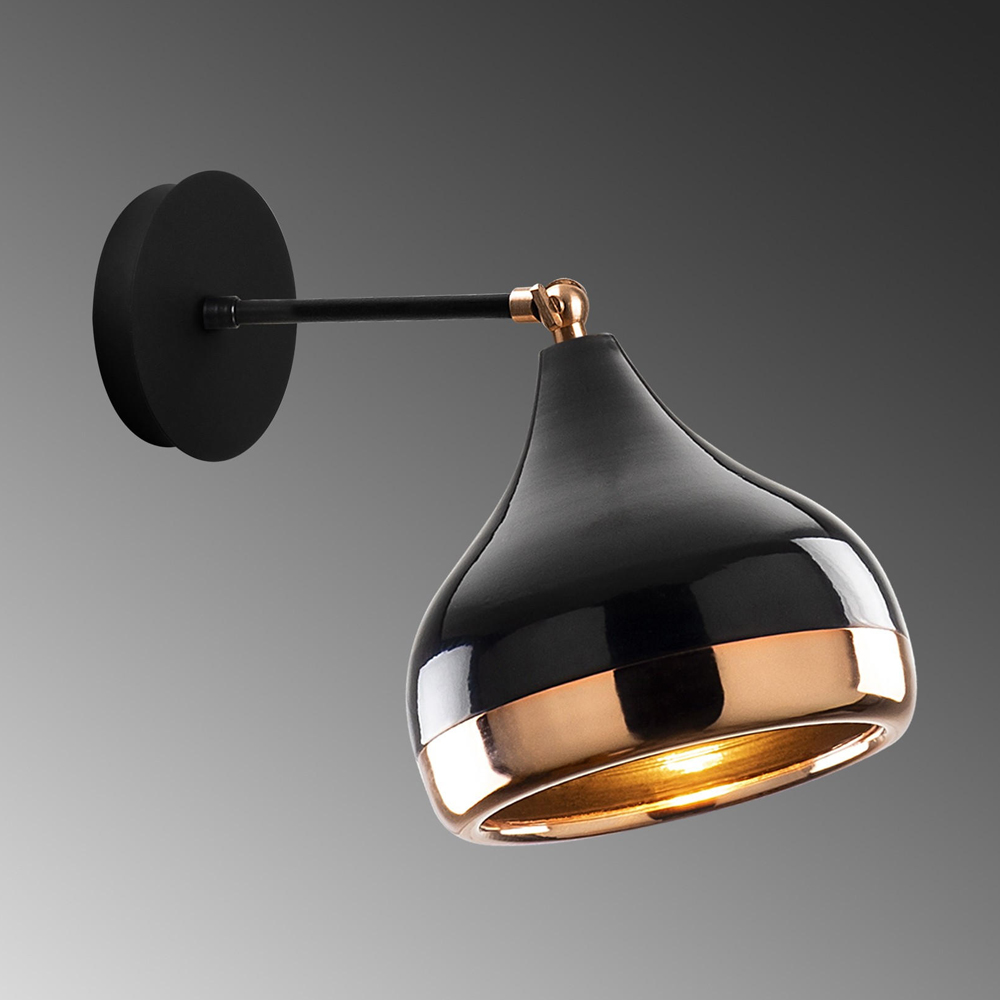 Yildo Metal Wall Light in Black and Copper