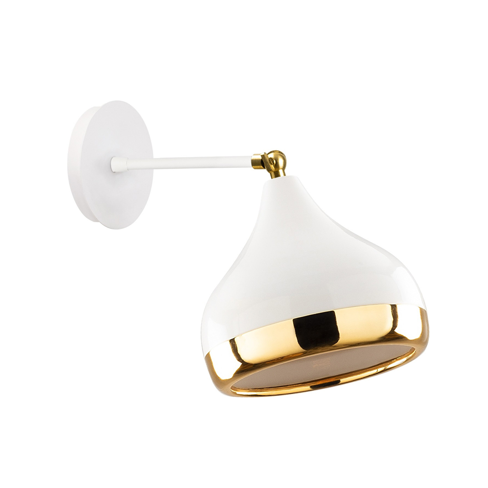 Yildo Metal Wall Light in White and Copper