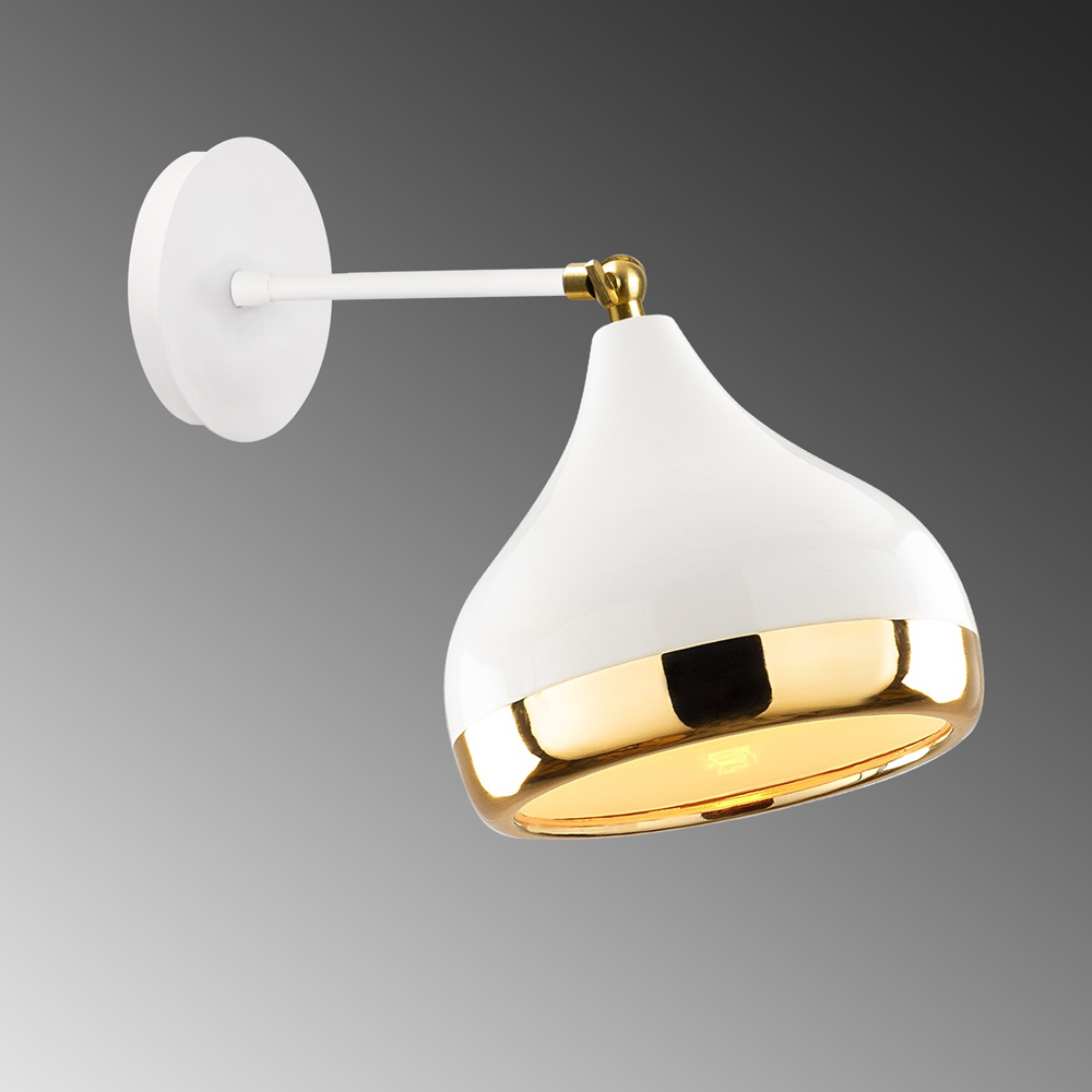 Yildo Metal Wall Light in White and Copper