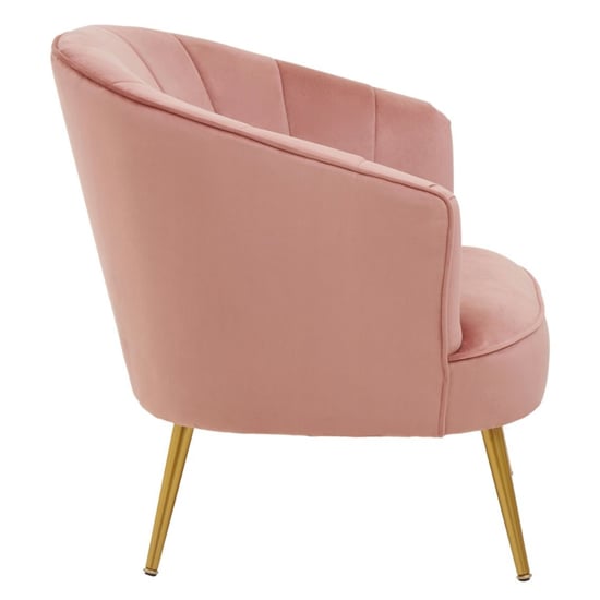 Yolinda Upholstered Velvet Armchair In Pink_3
