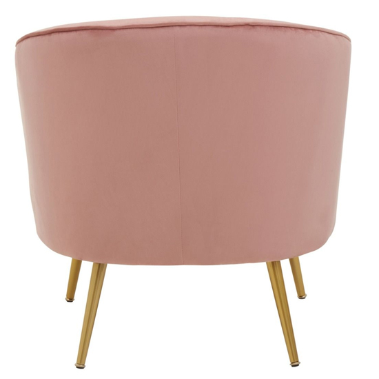 Yolinda Upholstered Velvet Armchair In Pink_4