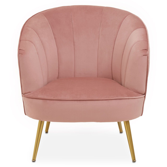 Product photograph of Yolinda Upholstered Velvet Armchair In Pink from Furniture in Fashion