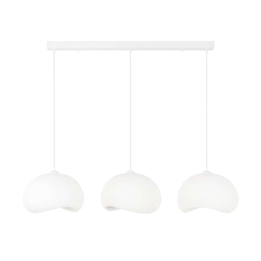 Yontu 3 Light Metal Ceiling Pendant Light in White
