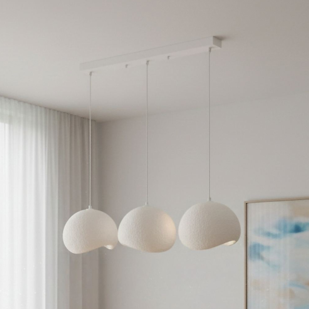 Yontu 3 Light Metal Ceiling Pendant Light in White