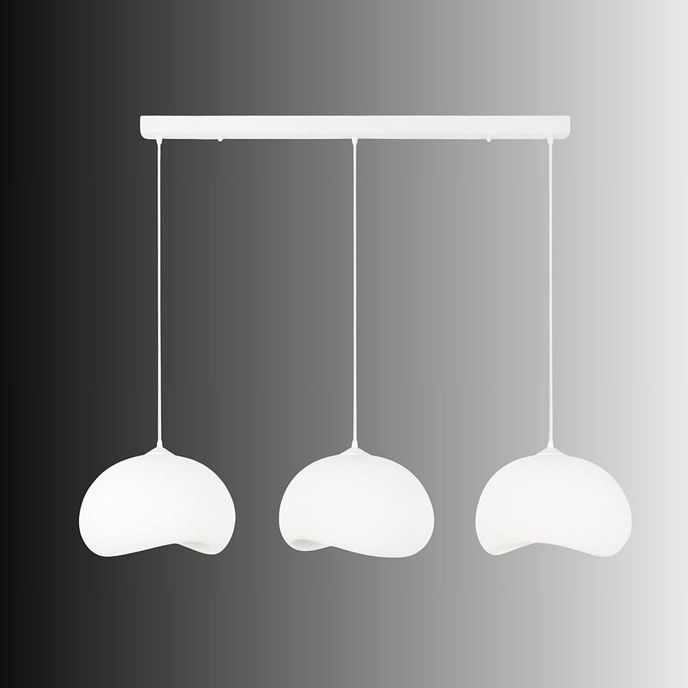 Yontu 3 Light Metal Ceiling Pendant Light in White