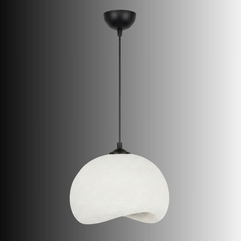 Yontu Metal Ceiling Pendant Light in White and Black