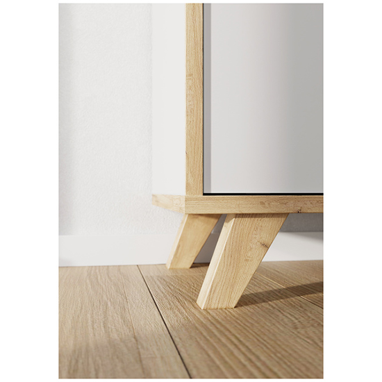 Yorba Wooden Office Shelving Unit In White And Navarra Oak_4