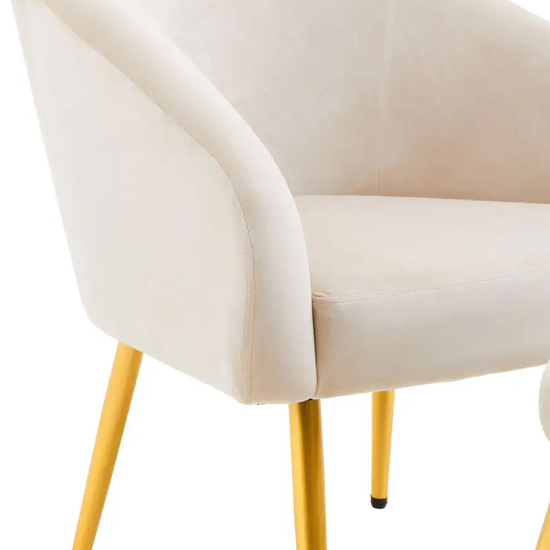 York Velvet Armchair Chair And Footstool In Dark Beige