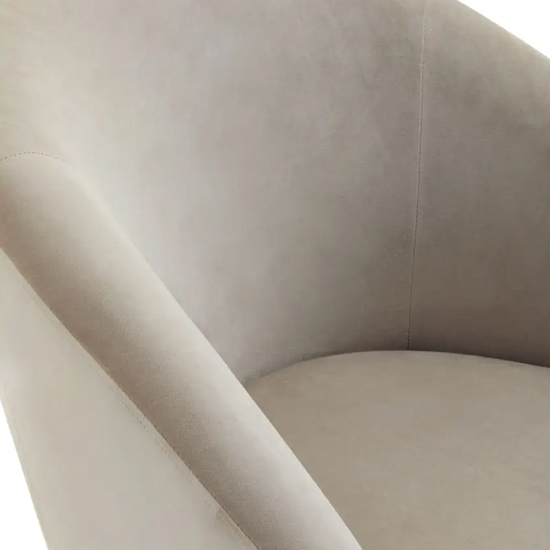 York Velvet Armchair Chair And Footstool In Mink